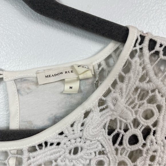 Anthropologie Meadow Rue Lia Crochet Feather Top - Picture 3 of 4